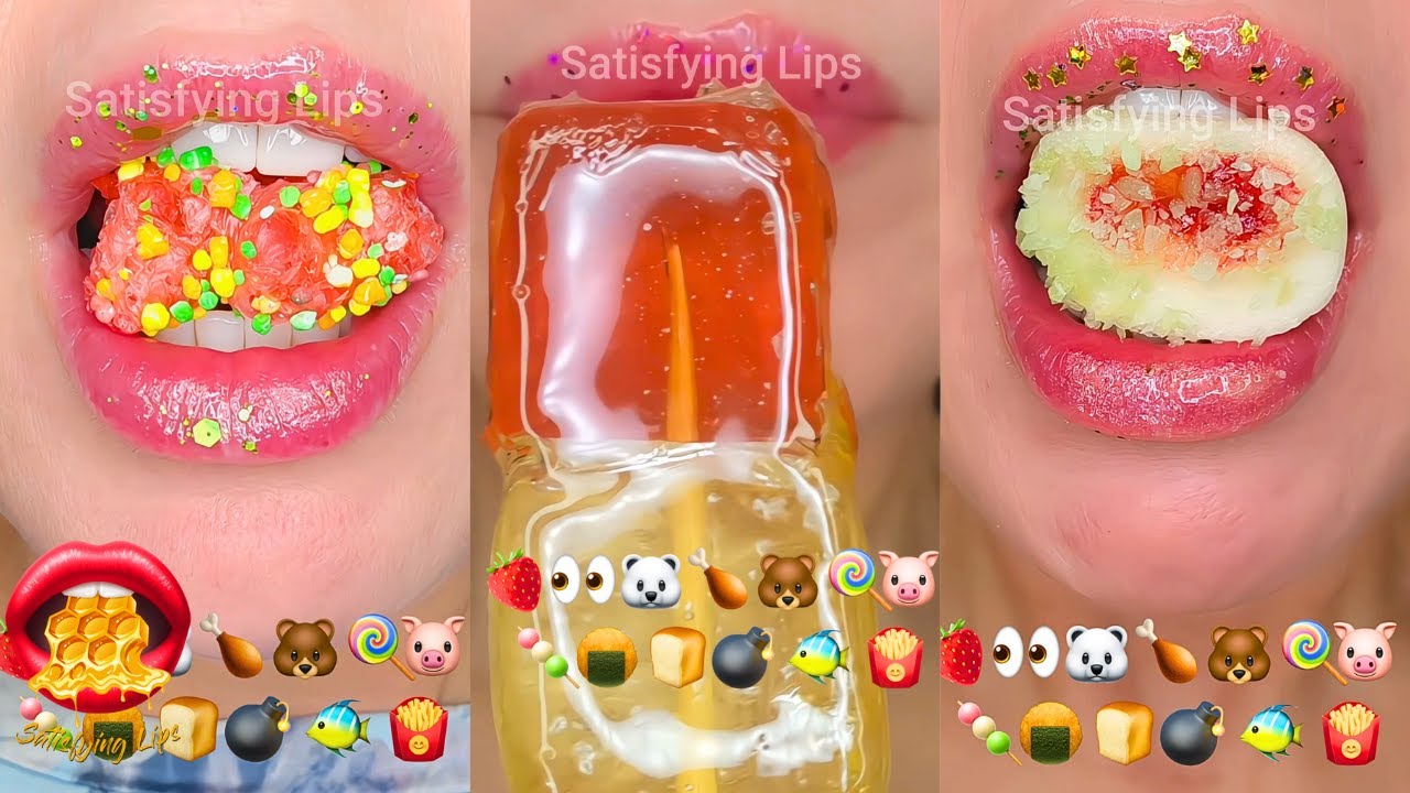 Emoji Food Challenge Satisfying ASMR Mouth Sounds