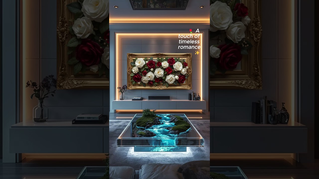 🌹 Golden Roses Elegance | Romantic Wall Art TV | Luxury 4K Ambience ✨ #cozy #goldenframeart