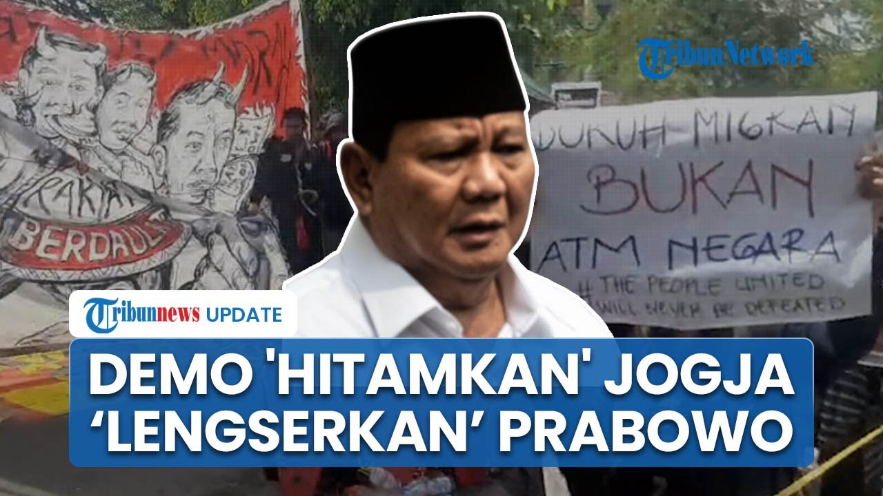 Demo Hitamkan Jogja, Aksi Indonesia Gelap Tuntut Lengserkan Prabowo-Gibran, Kawasan Malioboro Lumpuh