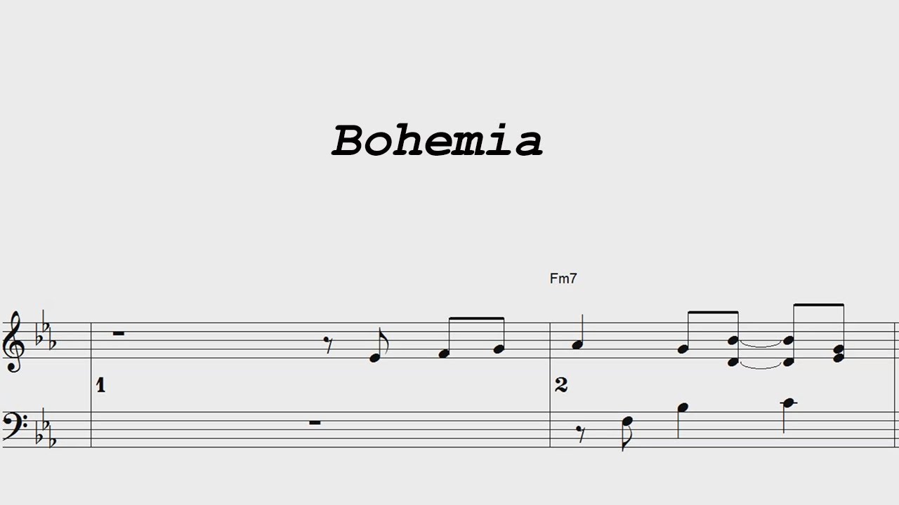Bohemia - ModJazz - Piano sheet music
