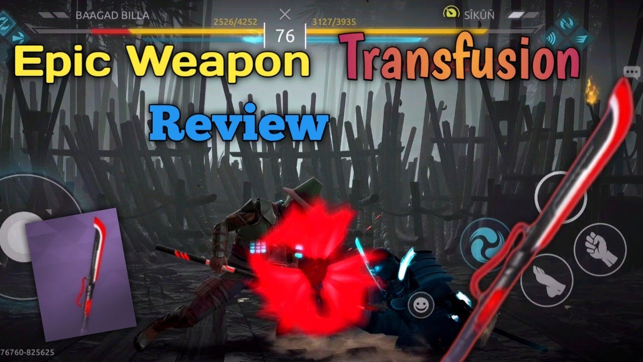 Azuma Epic Weapon Transfusion Review || Got it from Hero chest 😂 || Shadow Fight Arena✌️