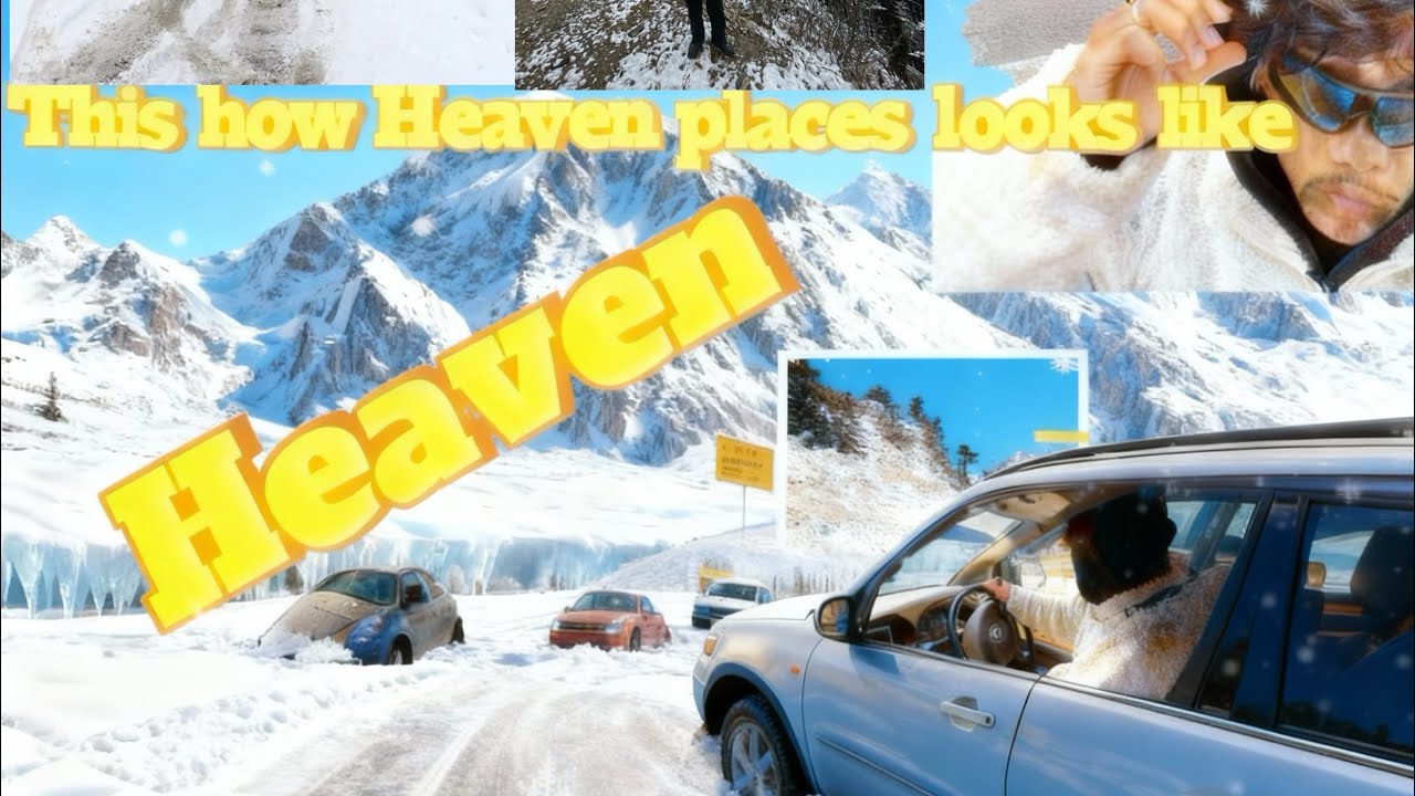 Driving car on snow road || We almost fall slip 😱