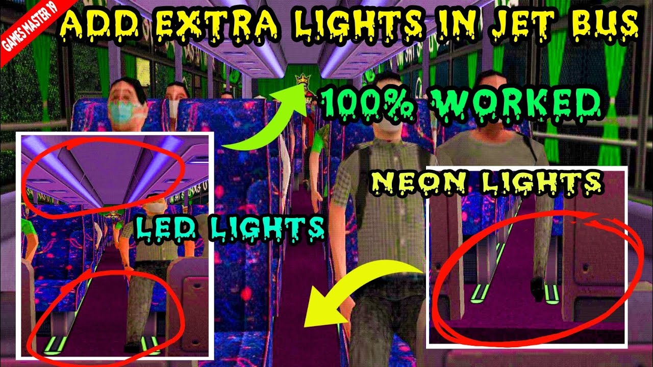 ADD EXTRA LIGHTS 💡 IN JET BUS | FULL REVIEW | Download MOD | #Bussimulatorindonesia