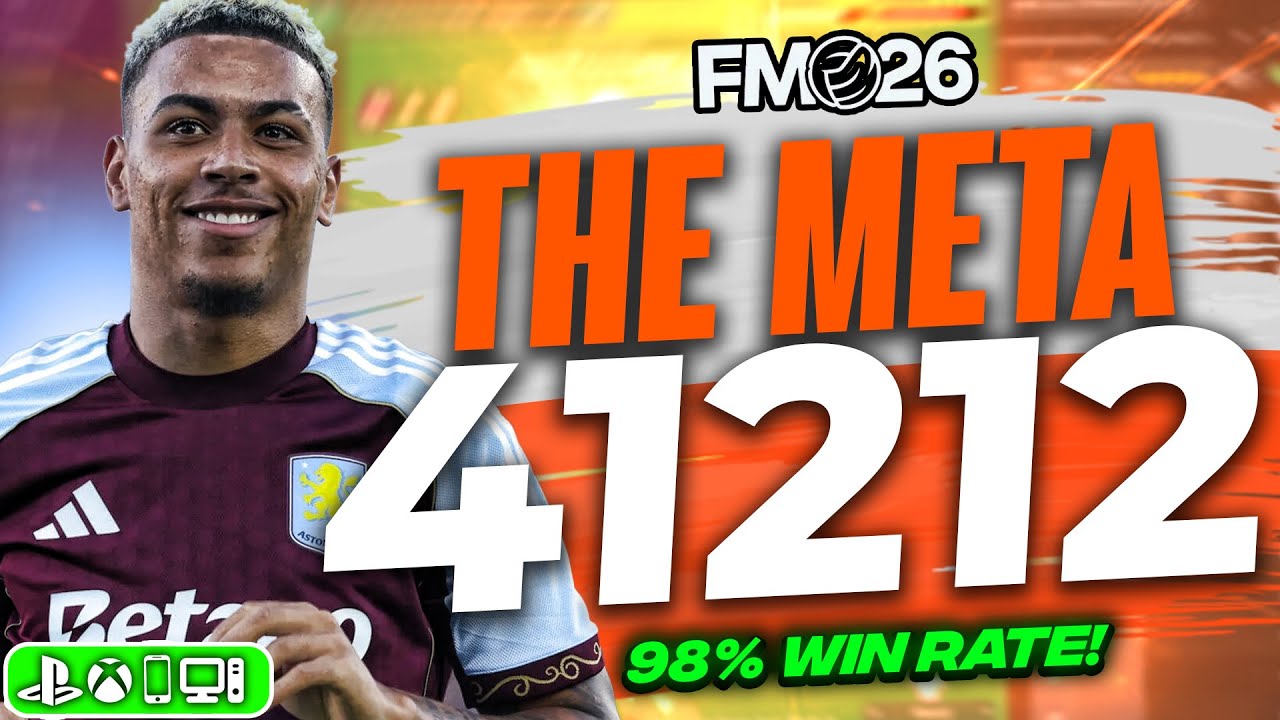 Мета-тактика FM26 4-1-2-1-2 | 98% побед | Лучшие тактики для FM26