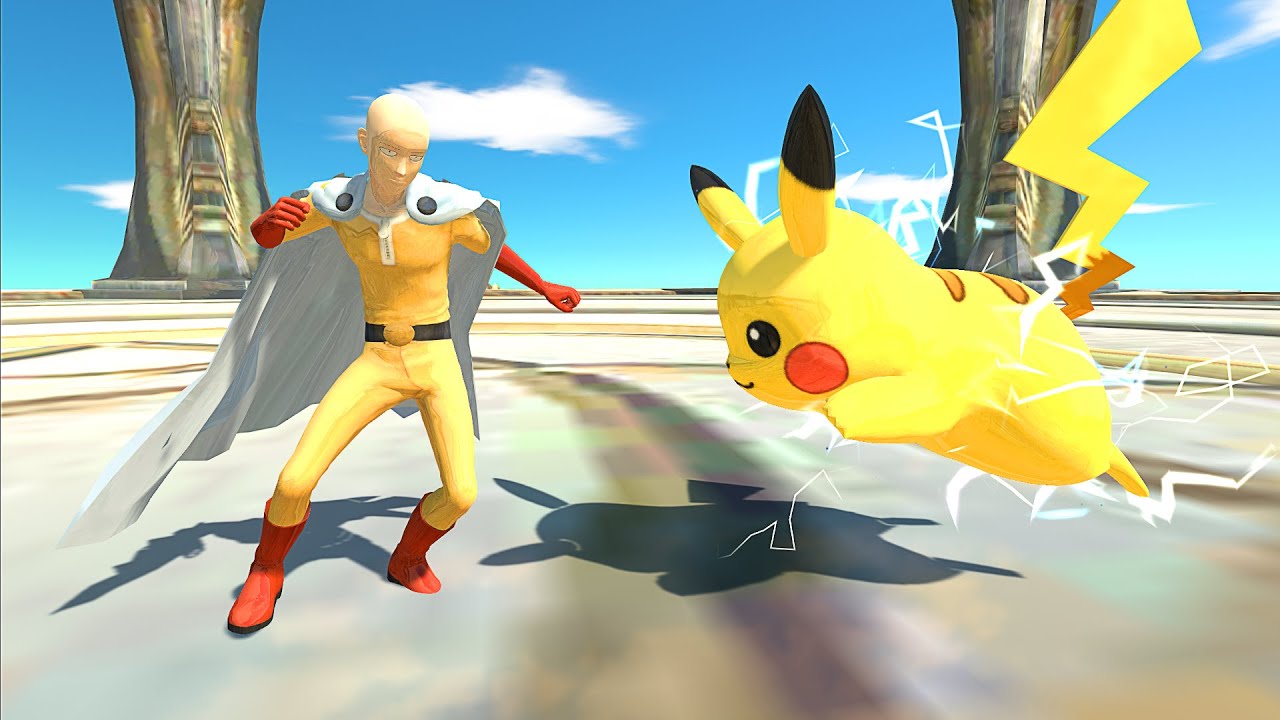 SAITAMA VS PIKACHU SPACE BATTLE - Animal Revolt Battle Simulator