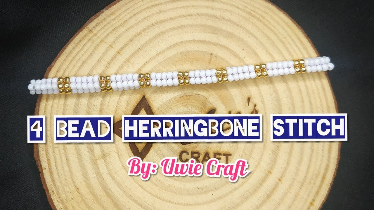 Beading Tutorial: How to make 4 BEAD HERRINGBONE STITCH//Herringbone Rope