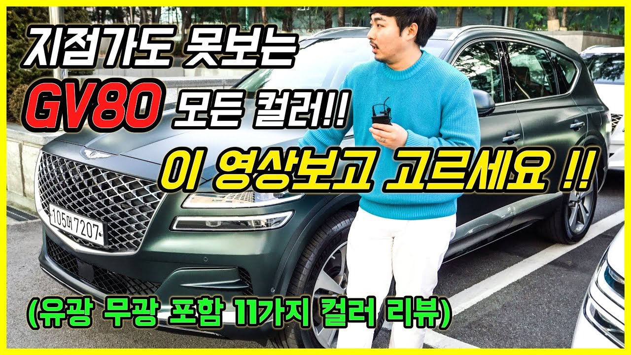 [각기남의 컬러맛집] 제네시스 gv80 전체 컬러 리뷰..지점 가도 한눈에 볼수없는 유광/무광 전체 색상..이거보고 고르세요