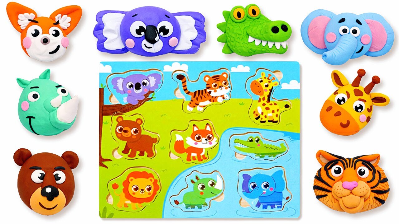 Make Clay Animals by Color | Fun Puzzle Game for Kids 🧩🐘