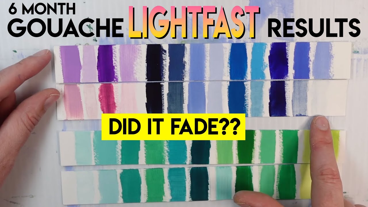Did my gouache FADE After 6 months?? ➤ Lightfast Test Results