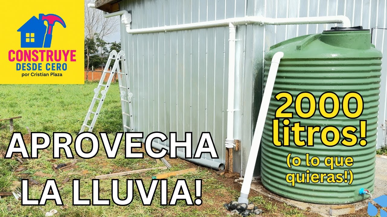 Cómo hacer un SISTEMA de recolección de AGUA LLUVIA paso a paso 💧🏡