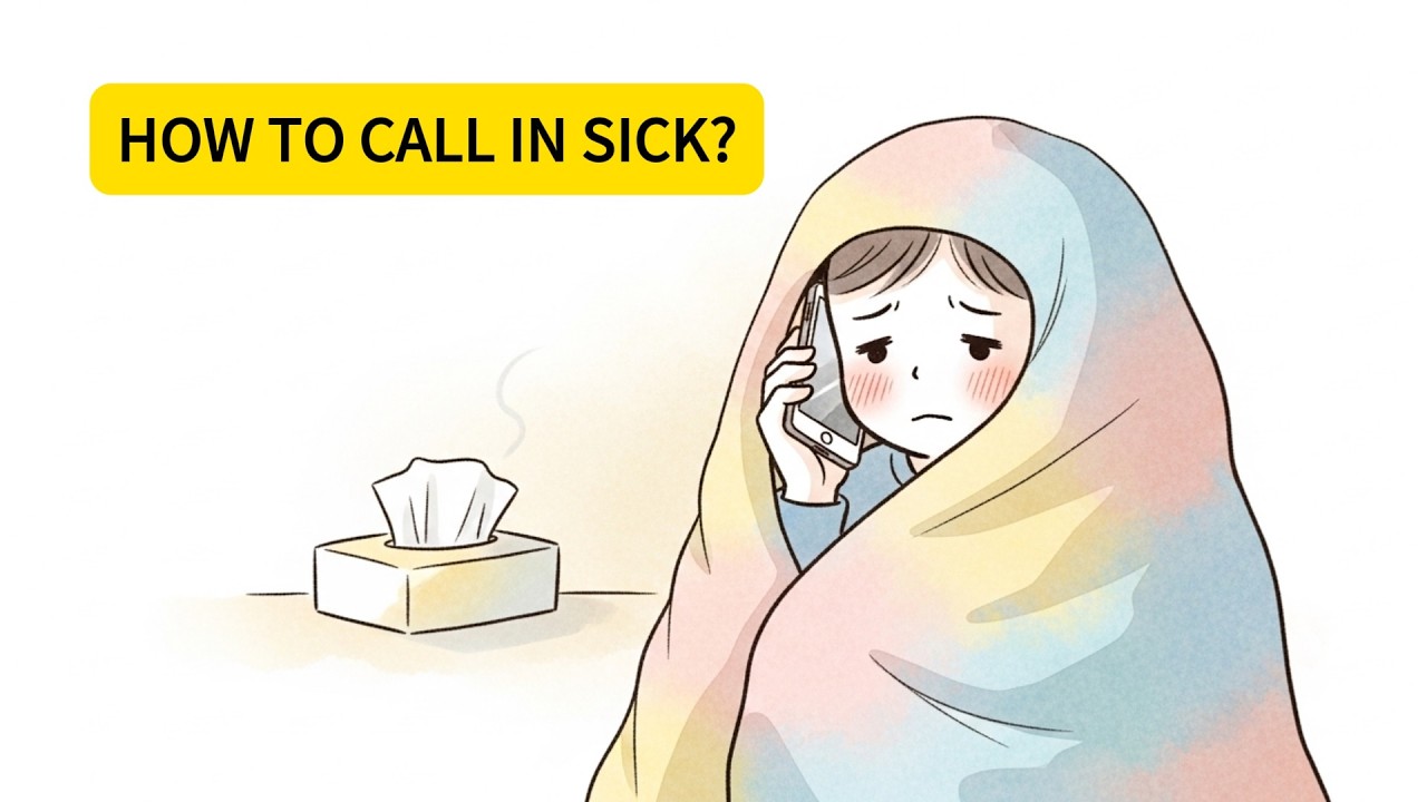 How to Call in Sick in English | Learn English Through Story (Level A1-A2)