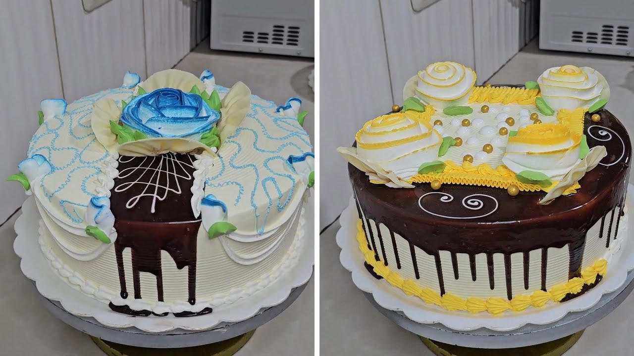 tutorial de decorado de pasteles para cumpleaños con rosas dulce de leche y ganache de chocolate