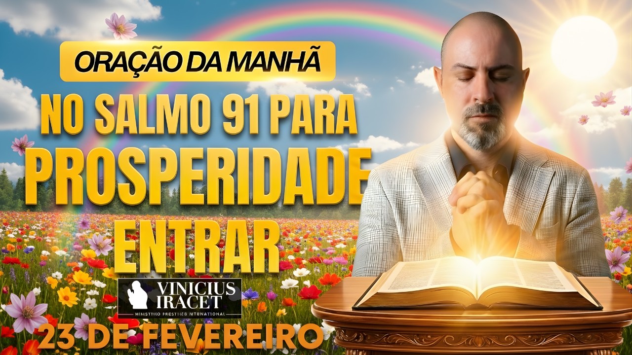 ORAÇÃO DA MANHÃ DE HOJE- 23 DE FEVEREIRO- SALMO 91- PARA PROSPERIDADE ENTRAR AGORA- Vinicius Iracet;