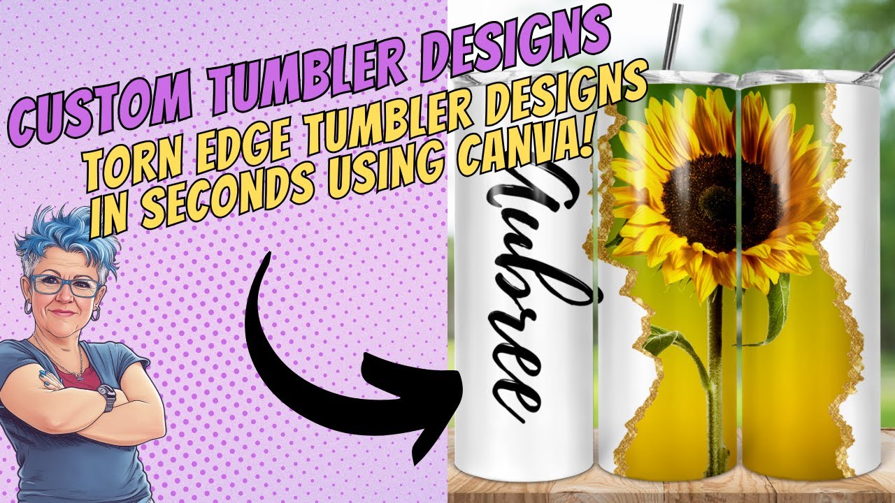 How To Make A Torn Edge Tumbler Wrap Design In Canva