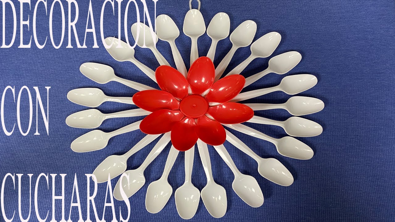 DECORACIONES CON CUCHARAS PLASTICAS ♻️🥄
