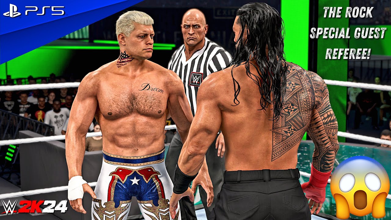 WWE 2K24 - Cody Rhodes vs. Roman Reigns - Bloodline Rules Match at WrestleMania XL | PS5™ [4K60]