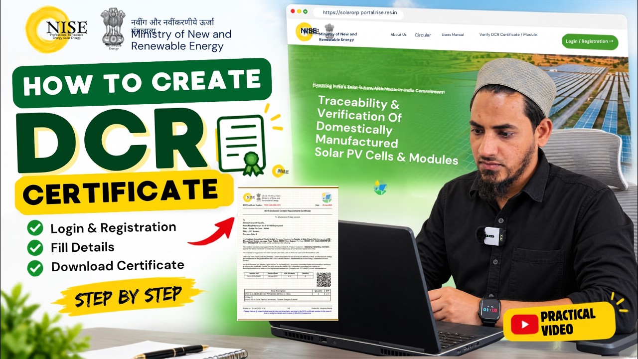 HOW TO CREATE DCR CERTIFICATE
