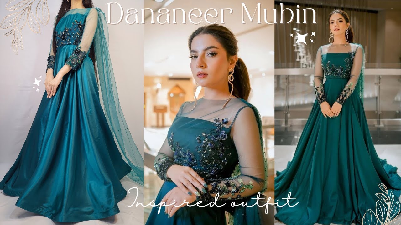 Dananeer Mubin' inspired outfit✨  Trending Pakistani model inspired outfit designing/ Long gown
