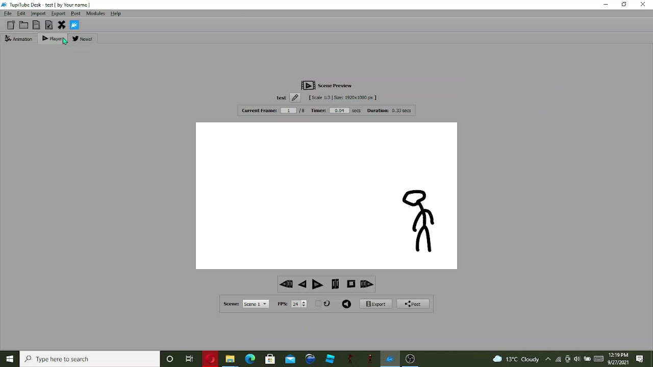 how to make a animation in tupitube