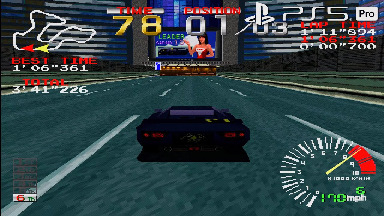 Ridge Racer (1994) | Devil 13th Racing - Stage High-Level T.T. Course Gameplay [4K PS5Pro]