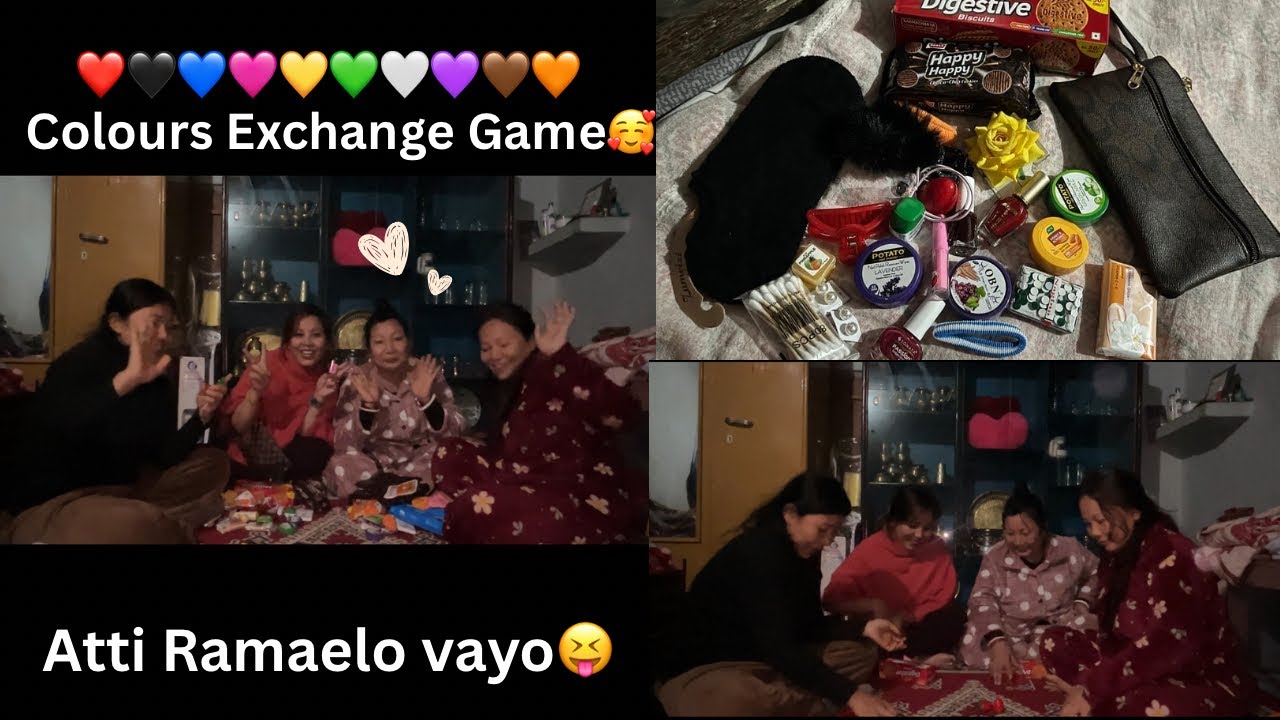 हाम्रो नि आयो है कलर एक्सचेन्ज गेम🥰Colours Exchange Game❤️🖤💙🩷💛🤍💜🤎🧡