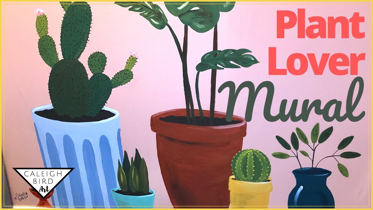 Potted Plant Full Bathroom Mural for Plant Lovers (who can't get enough!)