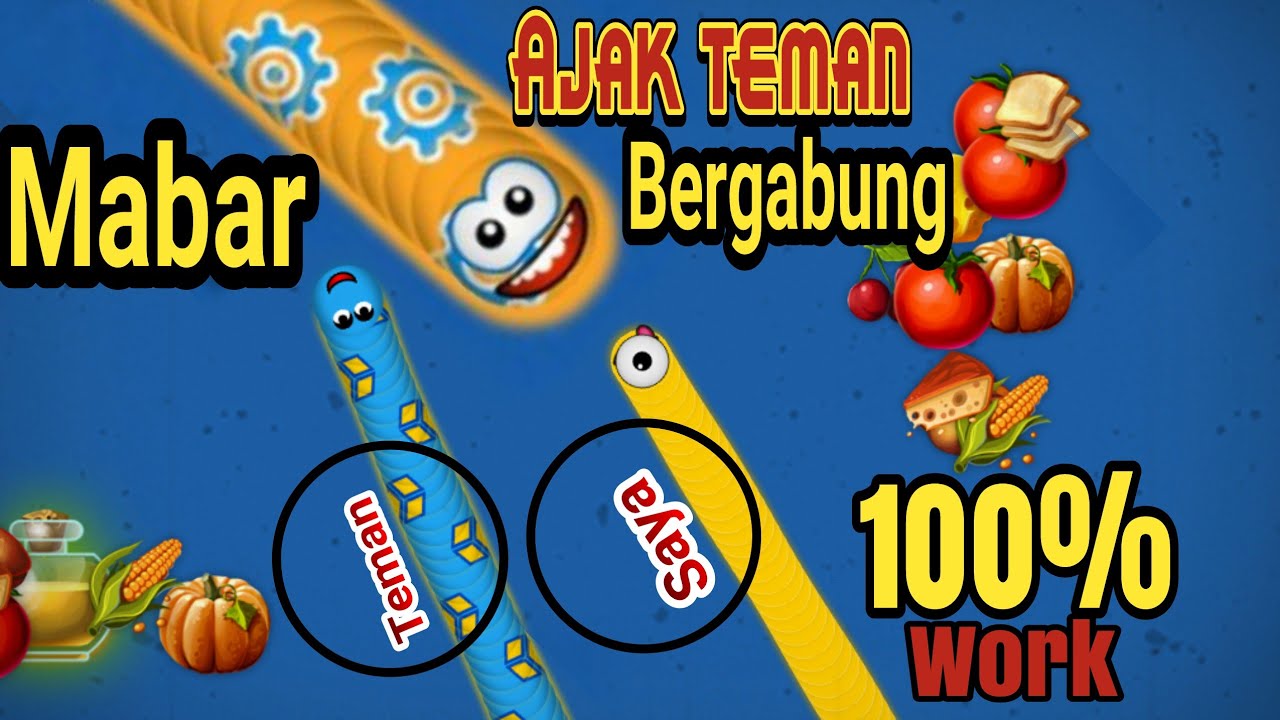 Cara MABAR game , 💯 bisa /game cacing wormzone.io