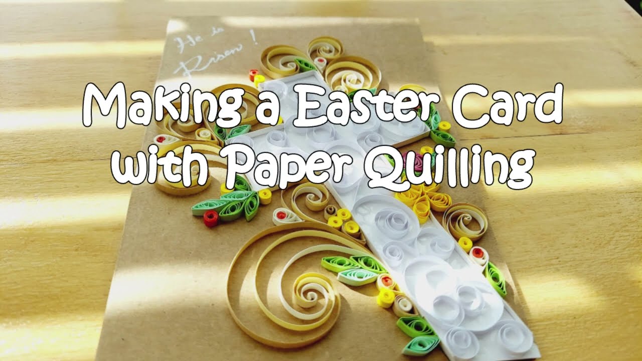Easter card---Making with paper quilling