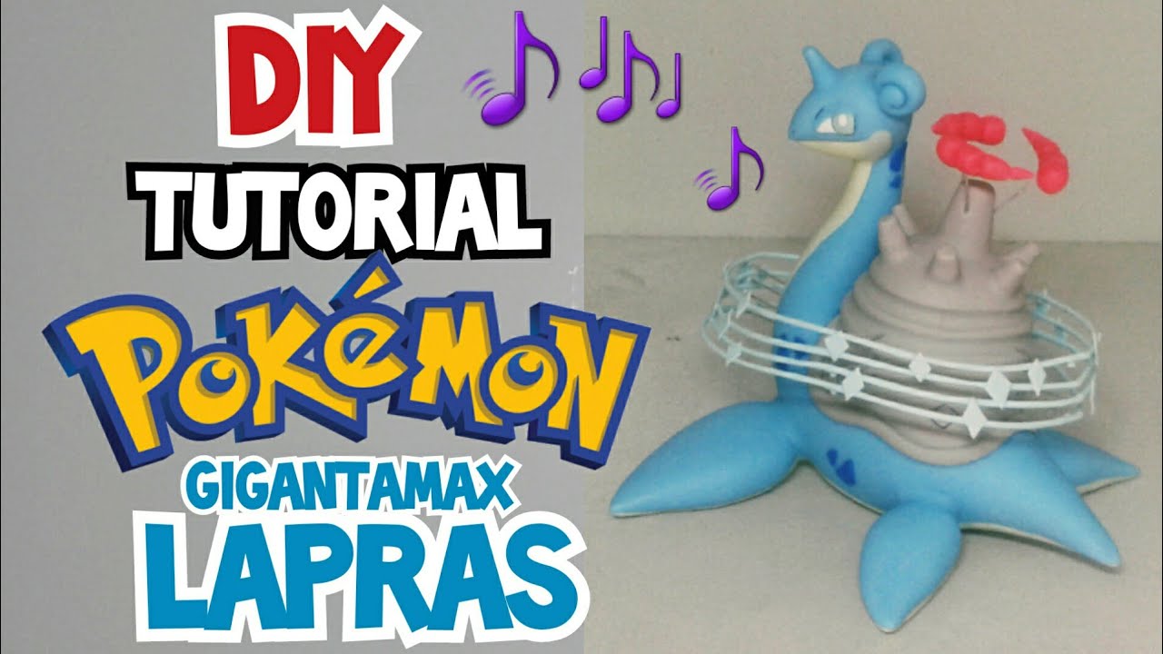 DIY - Gigantamax Lapras - Tutorial / Clay art - porcelana fria / biscuit / cold porcelain clay.
