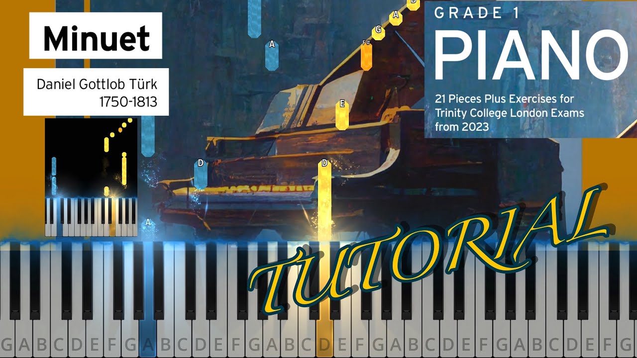04 D. G. Türk: Minuet - TRINITY GRADE 1 PIANO EXAM from 2023, 2024.. - 21 Pieces