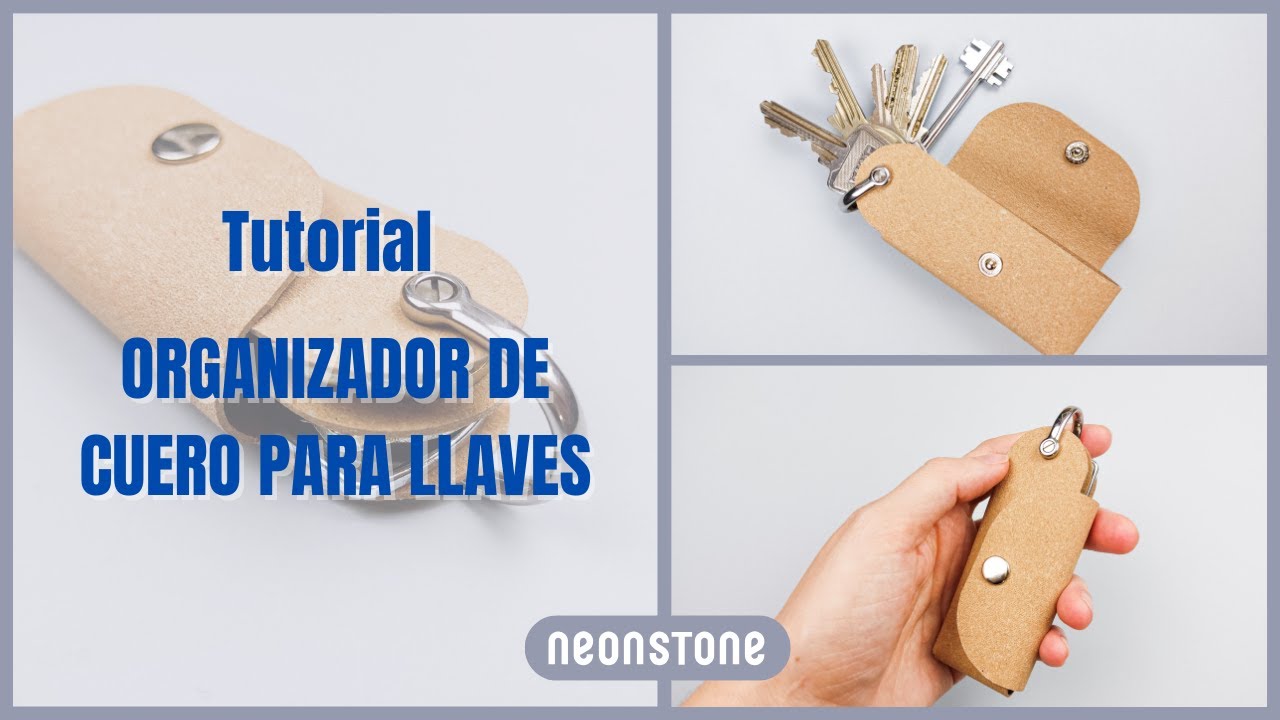 ¿Cómo hacer un llavero de cuero fácil y sin costuras?| Easy leather key organizer. PDF Pattern.