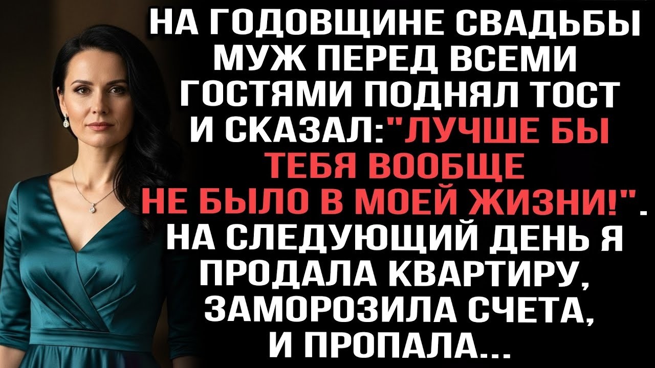 На годовщине свадьбы муж унизил её тостом — но её ответ шокировал всех!