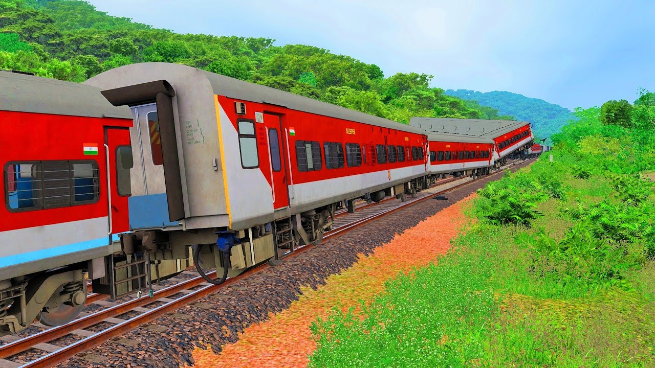 SABARMATI EXPRESS TRAIN ACCIDENT ANIMATION | Kanpur Train Derailed