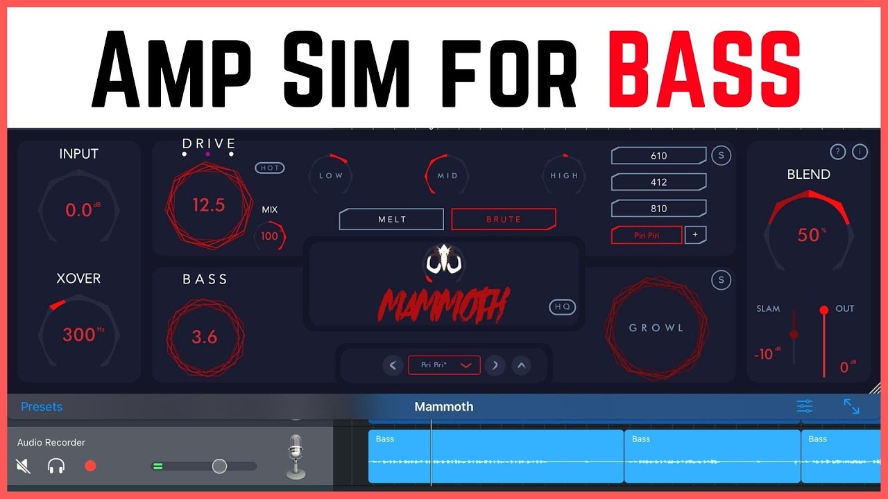 Mammoth BASS AMP sim for iPad/iPhone