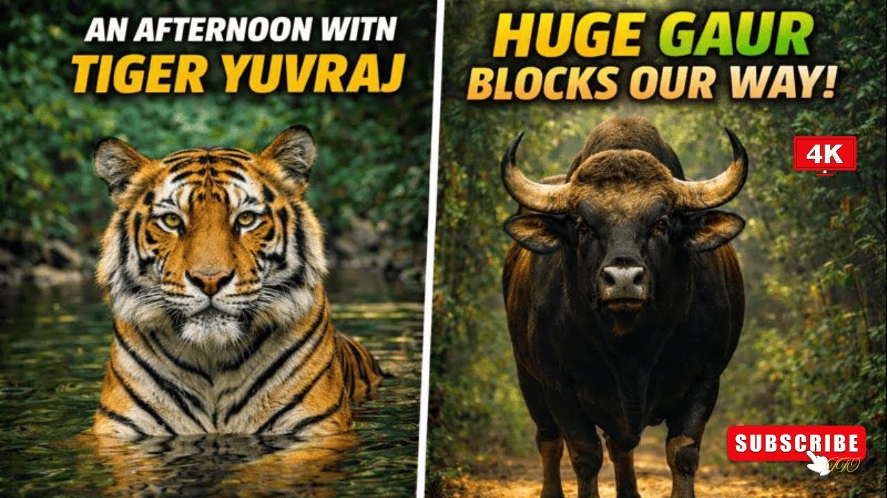 After Years of Waiting | Tiger Yuvraj Sighting & Giant Gaur Blocks Our Path | Jungle Safari 🐅🐃