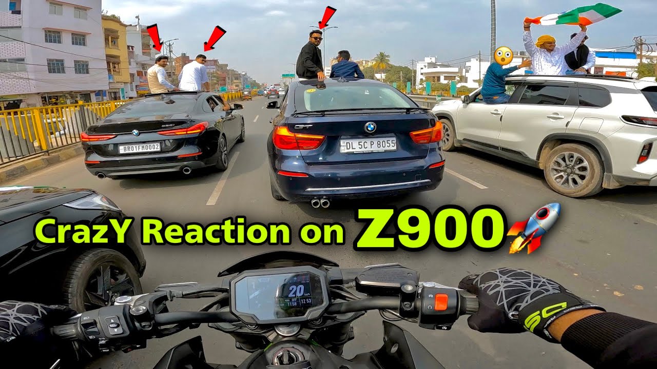 Crazy PUBLIC 😍 REACTIONS on Z900 🚀 in Republic Day 🇮🇳 Ride