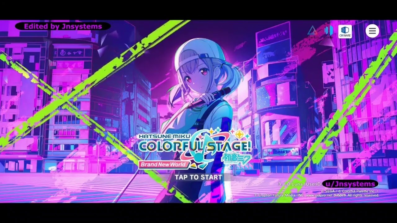 Colorful Stage Title Screen EN - Brand New World