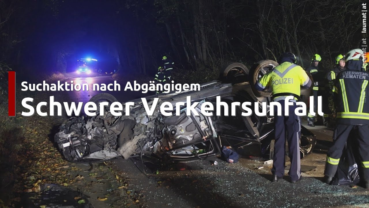 Vier Leicht- und ein Schwerverletzter bei Crash gegen Baum samt Autoüberschlag in Kematen am Innbach