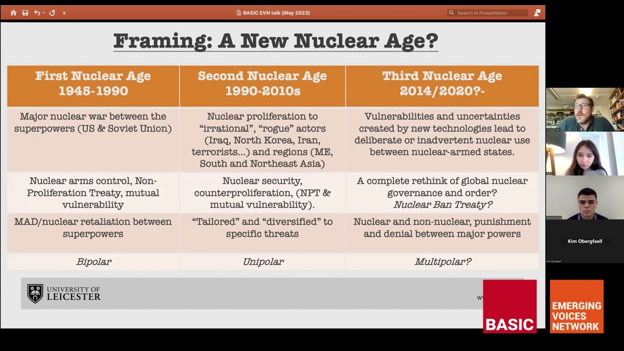 EVN Masterclass: The Third Nuclear Age with Professor Andrew Futter
