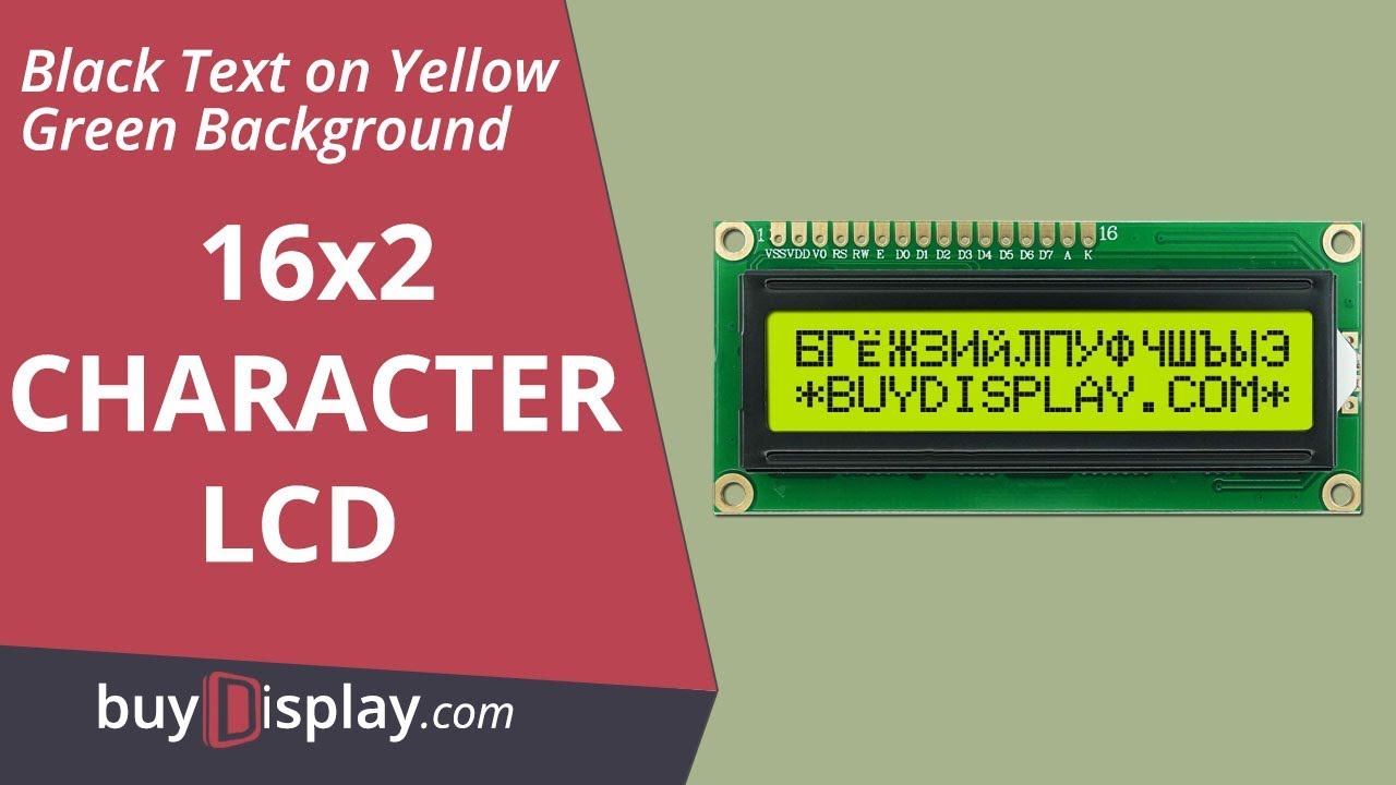 3.3V/5V Russian/Cyrillic 16x2 Character LCD Display Module
