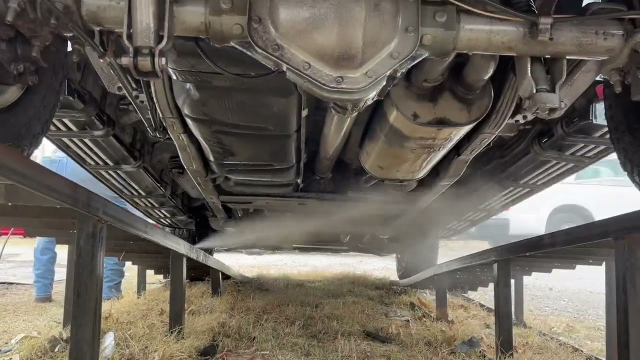 Sandblasting A Rusty Undercarriage
