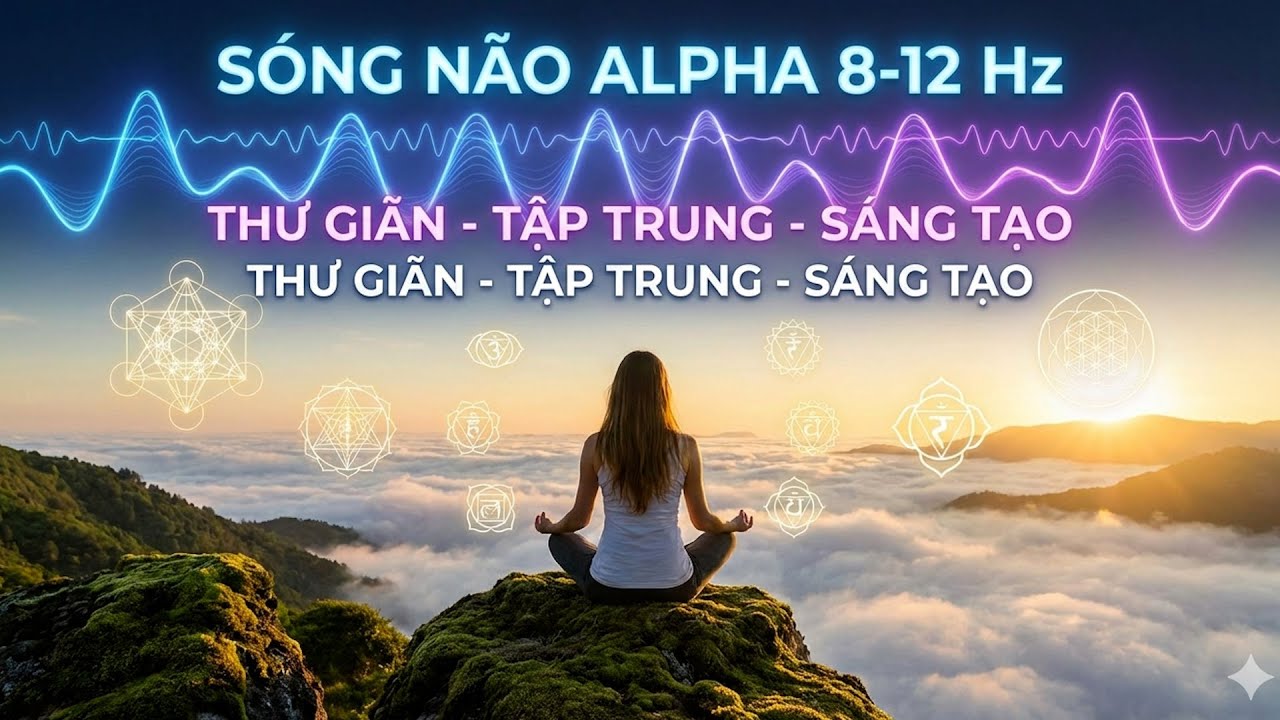 NHẠC SÓNG NÃO ALPHA 8Hz - 12Hz THƯ GIÃN TẬP TRUNG SÁNG TẠO #APTÌNHCAMUÔNTHỦA