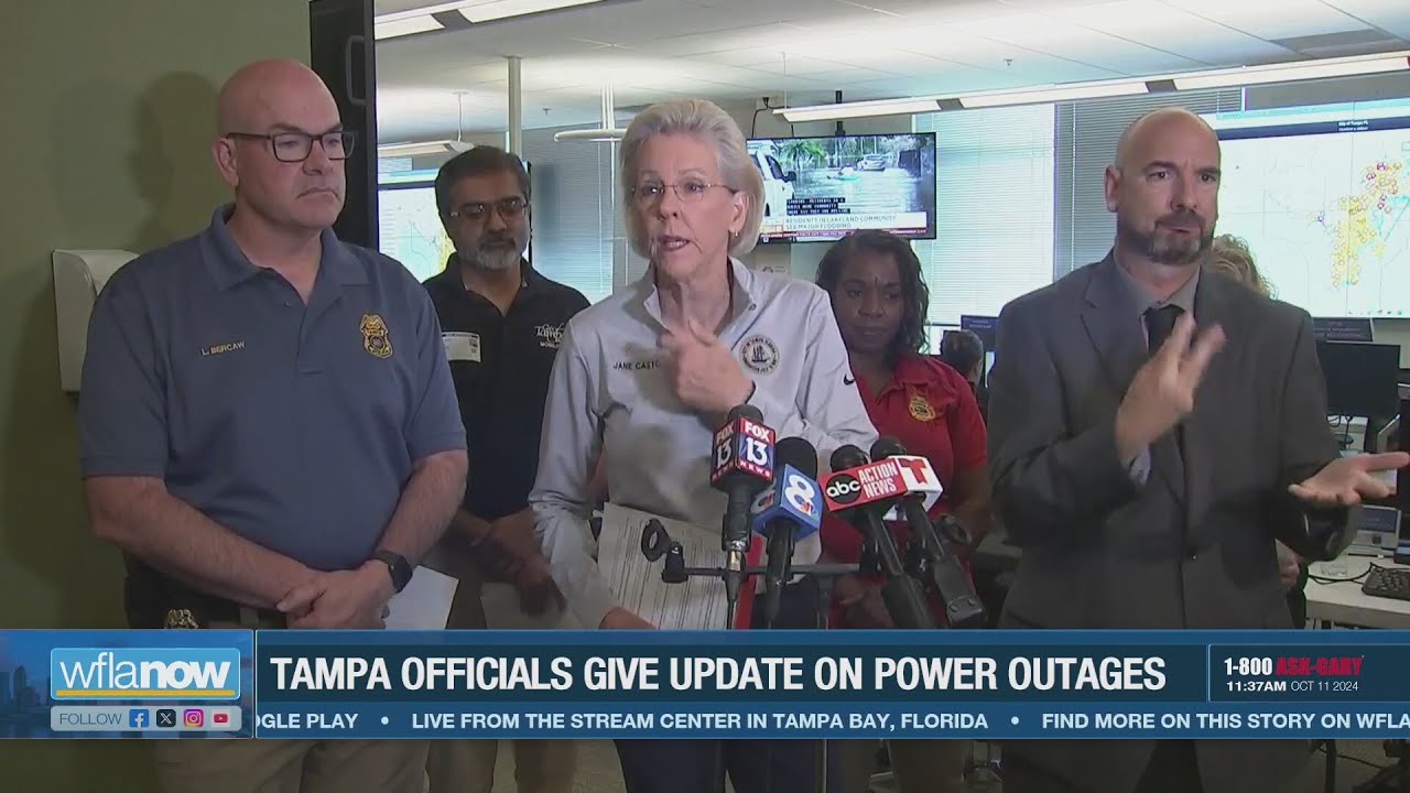Tampa city officials give Friday update on Hurricane Milton restoration efforts