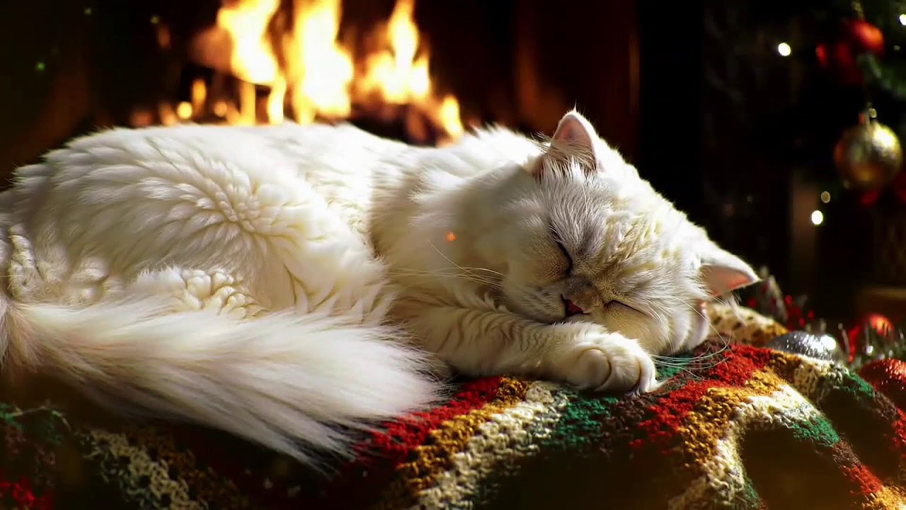 Sleep by the Fire with Gentle Crackling Sounds and a Comforting Atmosphere