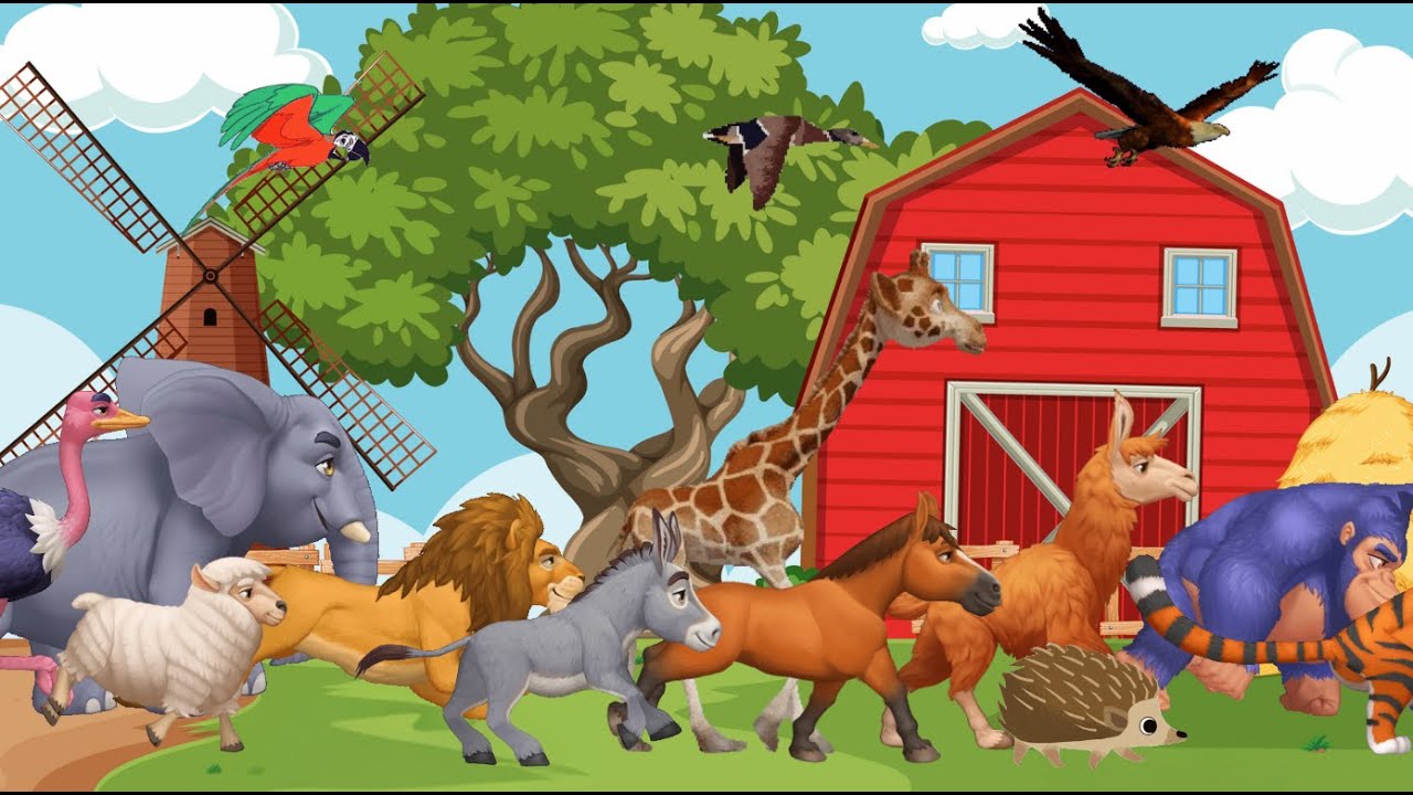 Animal Sounds Song 🐄 Run & Go Animals in the Farm 🚜 Best Learning Song for Toddlers & Preschoolers