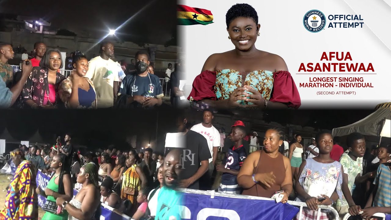 Watch some scenes from AFUA ASANTEWAA longest Singing Marathon in Kumasi.