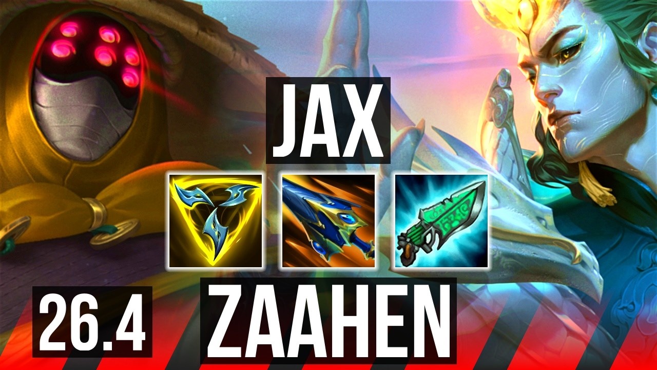 JAX vs ZAAHEN (TOP) | Good KDA: 11/2/7 | KR Master | 26.4