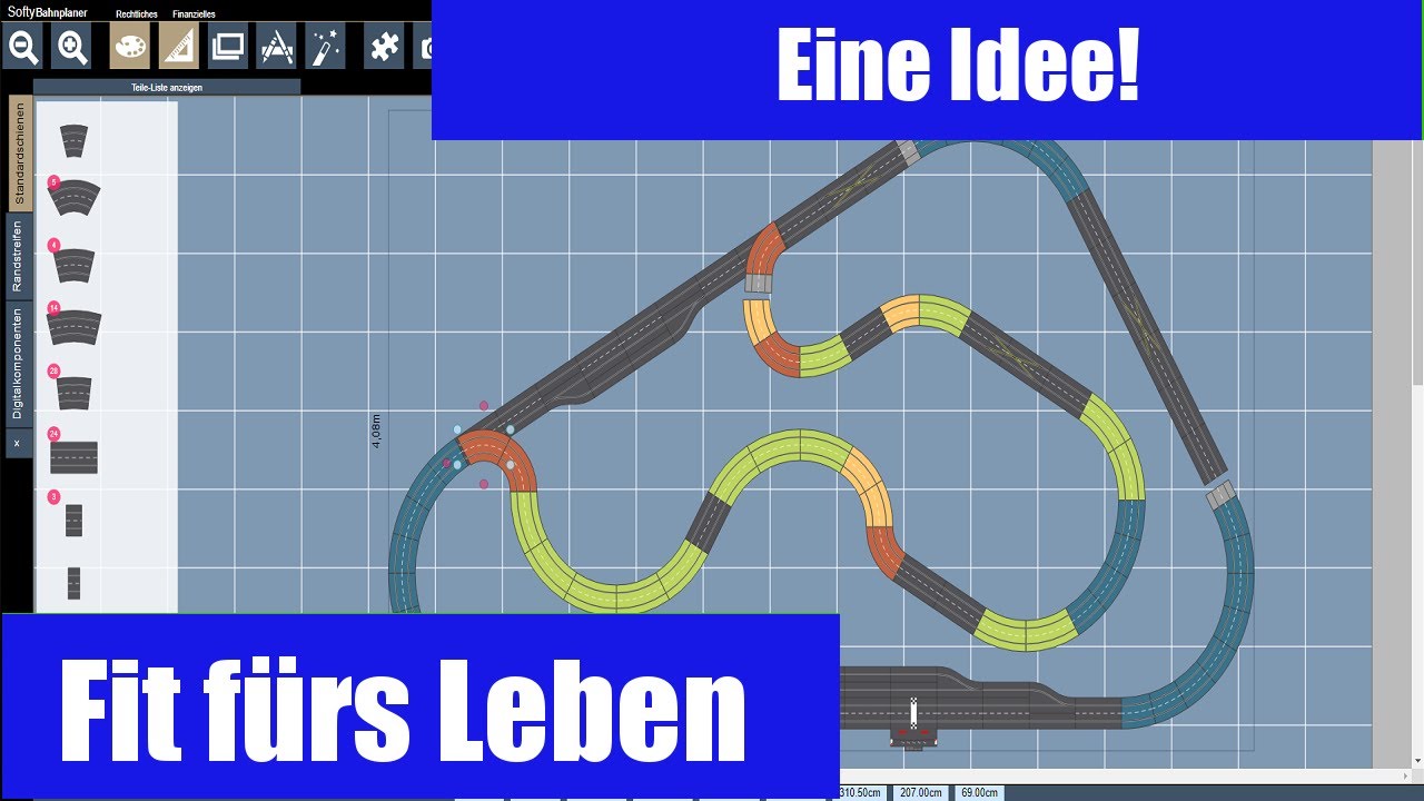 Die goldene Regel! Carrera Digital Bahn 132 / 124 Layout planen. Slotcar Oval - Eine Idee!