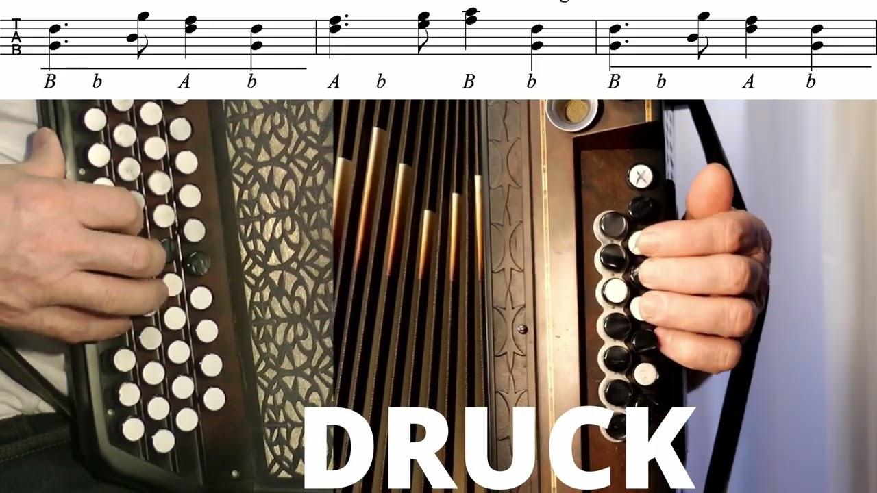 Steirische Harmonika lernen- Griffschrift -A Schisserl und a Reinderl