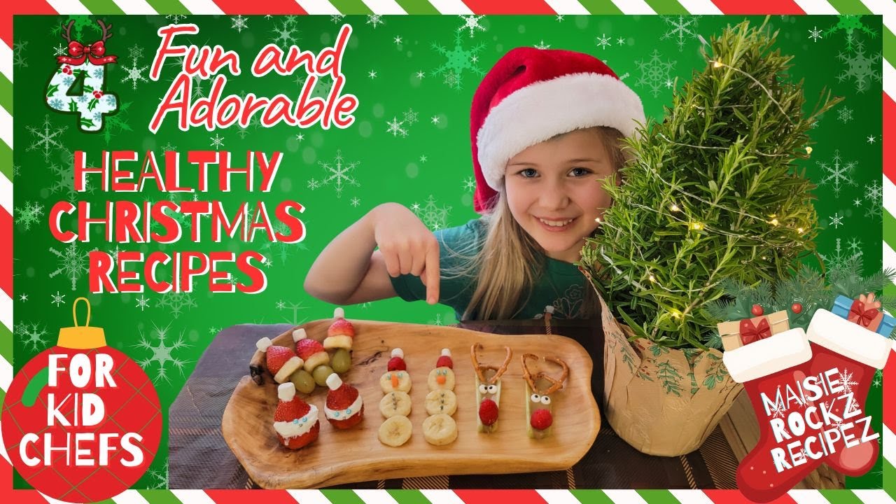 4 Easy, Adorable, and Healthy Christmas Recipes for Kids | Fun Holiday Food Art with Chef Maisie